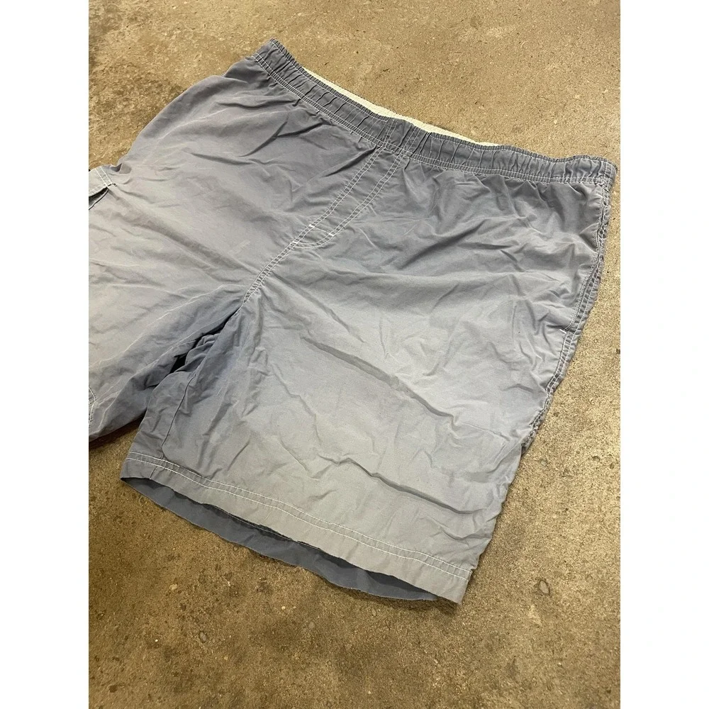 Old Navy Swim Trunks Mens Large Gray Cargo Pocket Mesh Liner Elastic Waist Beach